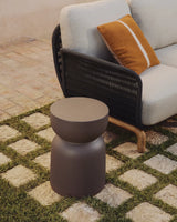 Beistelltisch Garbet aus braunem Zement, Ø 32 cm von Kave Home – Bild 2
