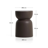 Beistelltisch Garbet aus braunem Zement, Ø 32 cm von Kave Home – Bild 4