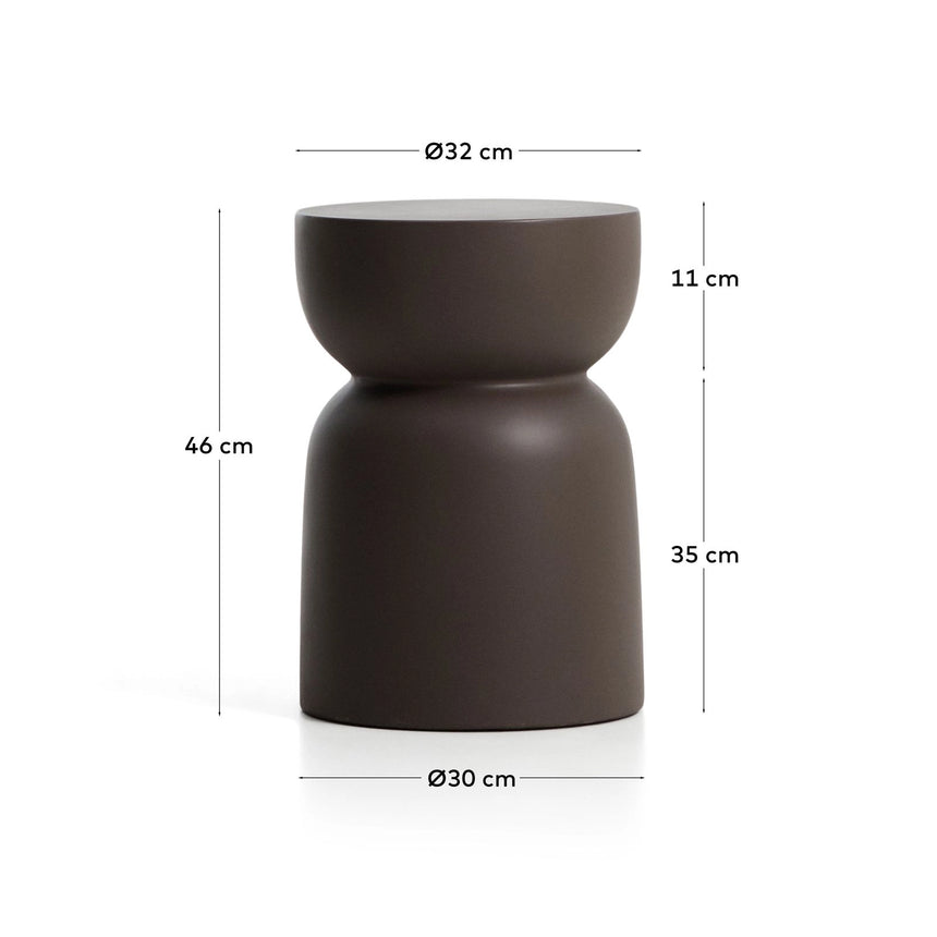 Beistelltisch Garbet aus braunem Zement, Ø 32 cm von Kave Home – Bild 4