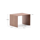 Beistelltisch Litto aus Walnussfurnier FSC Mix Credit 55 x 40 cm von Kave Home – Bild 5