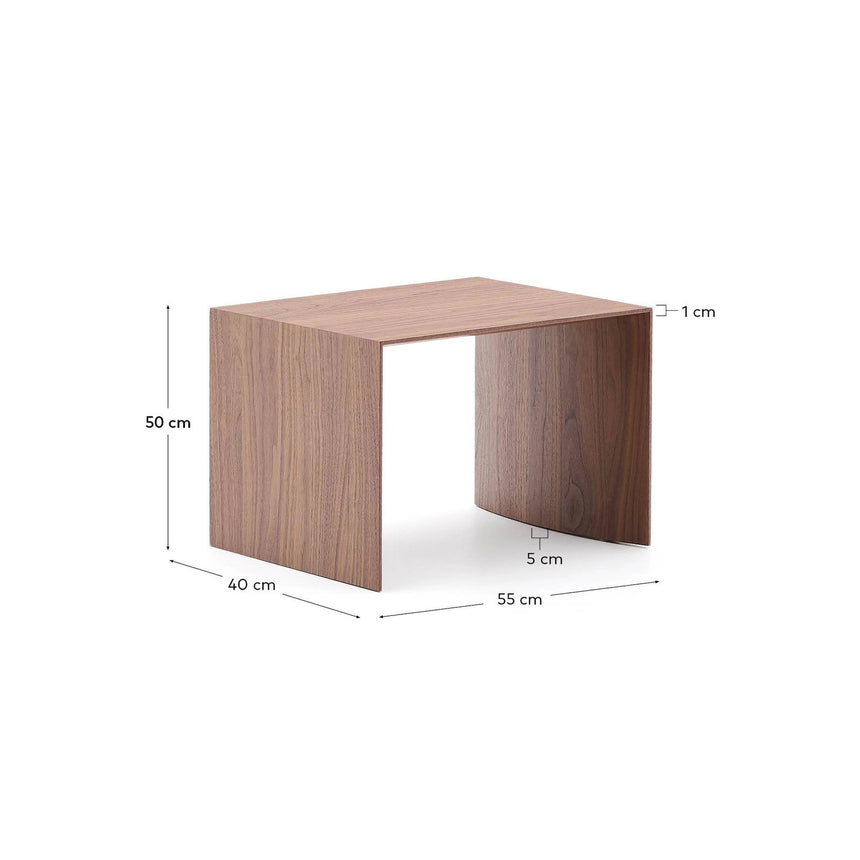 Beistelltisch Litto aus Walnussfurnier FSC Mix Credit 55 x 40 cm von Kave Home – Bild 5