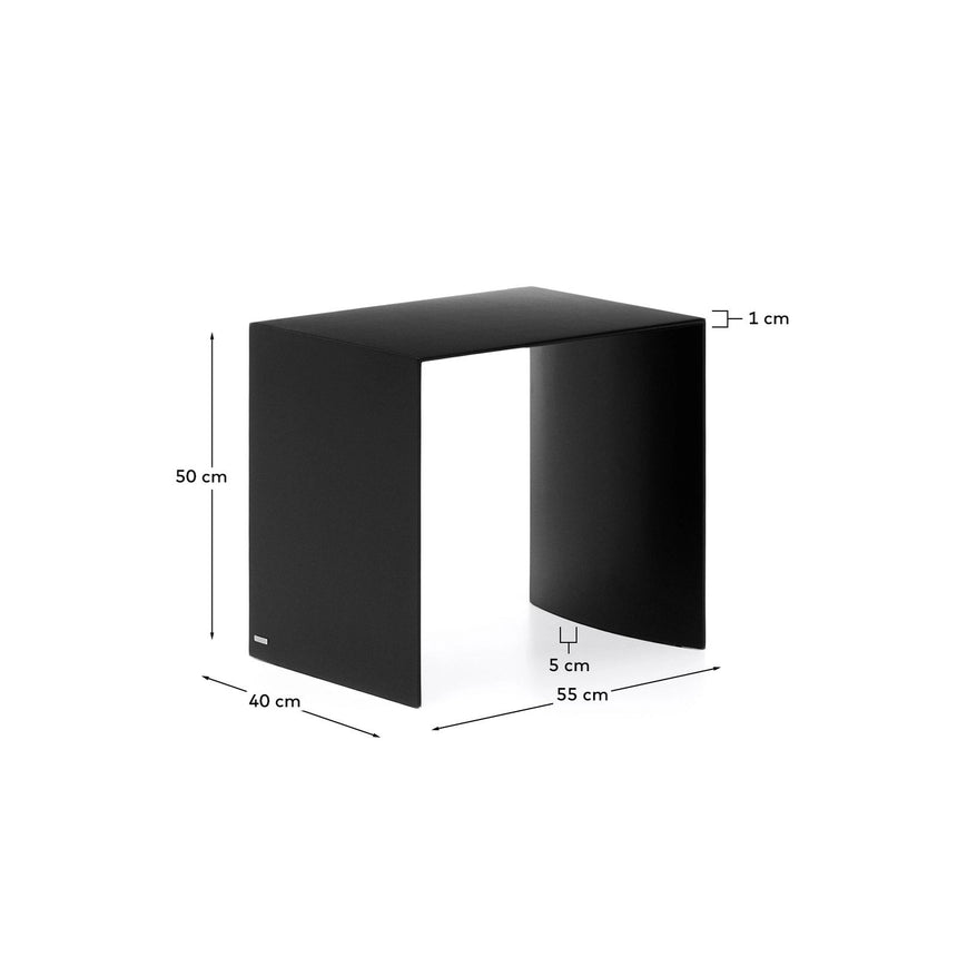 Beistelltisch Litto aus schwarz lackiertem MDF 55 x 40 cm von Kave Home – Bild 5
