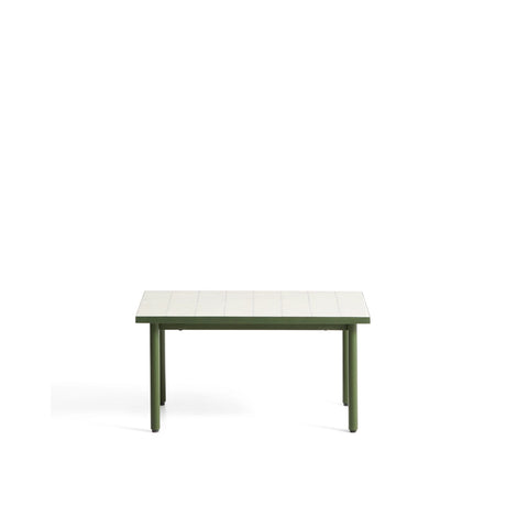 Beistelltisch Maurina aus verzinktem Stahl in Grün mit ecrufarbenen Kacheln, 81 x 51 cm von Kave Home – Bild 1