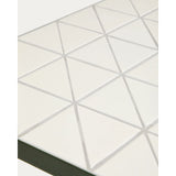 Beistelltisch Maurina aus verzinktem Stahl in Grün mit ecrufarbenen Kacheln, 81 x 51 cm von Kave Home – Bild 8