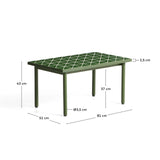 Beistelltisch Maurina aus verzinktem Stahl in Grün mit grünen Kacheln, 81 x 51 cm von Kave Home – Bild 4