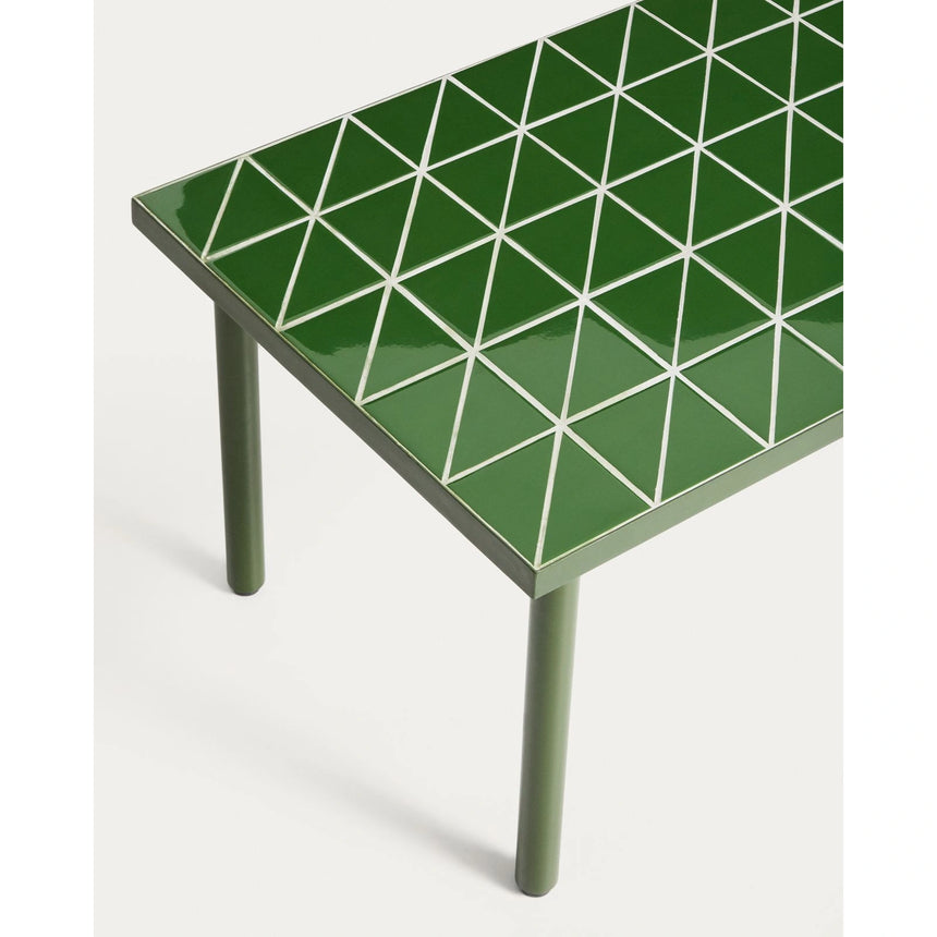 Beistelltisch Maurina aus verzinktem Stahl in Grün mit grünen Kacheln, 81 x 51 cm von Kave Home – Bild 6