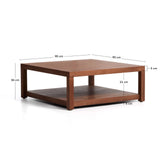 Beistelltisch Norani aus massivem Akazienholz und Akazienfurnier 90 x 90 cm von Kave Home – Bild 2