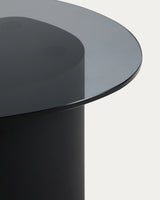 Beistelltisch Olir aus gehärtetem Glas und Stahl 48 x 46,8 cm von Kave Home – Bild 4