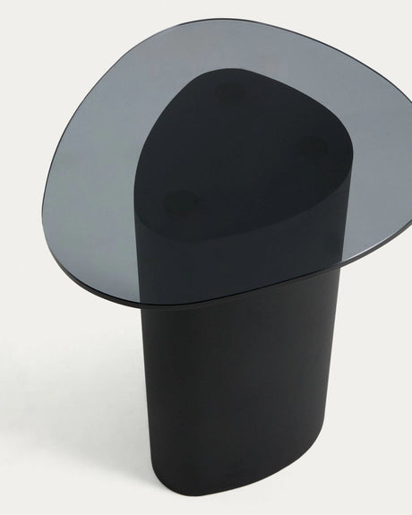 Beistelltisch Olir aus gehärtetem Glas und Stahl 48 x 46,8 cm von Kave Home – Bild 6