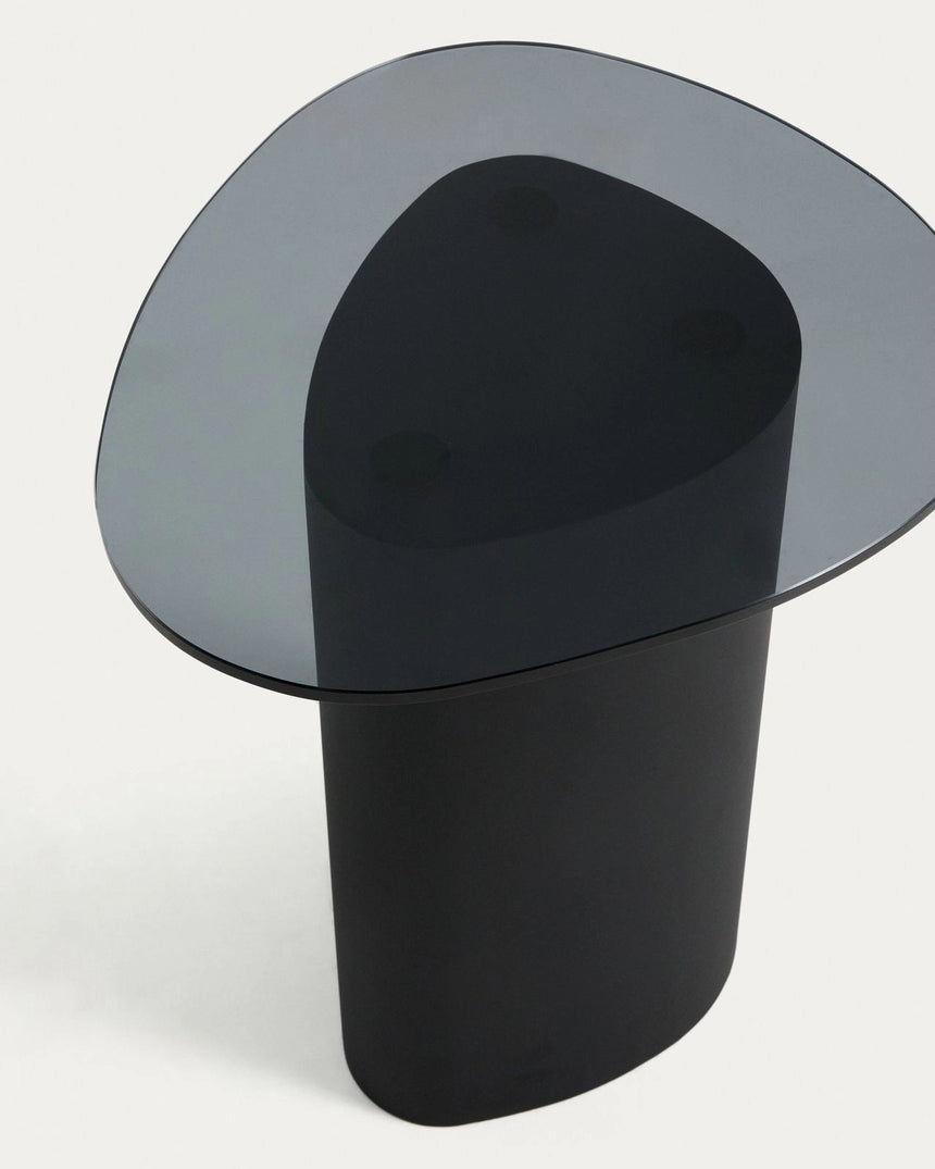 Beistelltisch Olir aus gehärtetem Glas und Stahl 48 x 46,8 cm von Kave Home – Bild 6