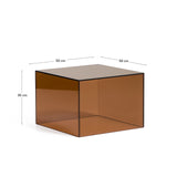 Beistelltisch Orlia aus gehärtetem Glas in Braun, 50 x 50 cm von Kave Home – Bild 2