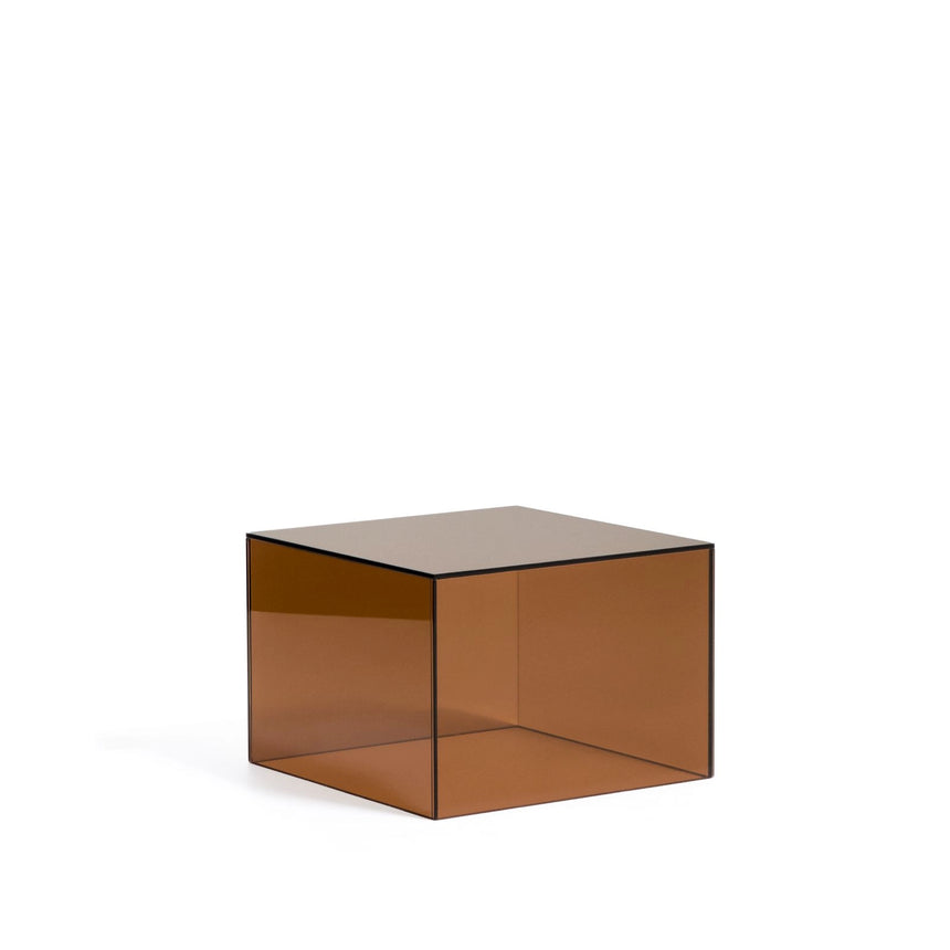 Beistelltisch Orlia aus gehärtetem Glas in Braun, 50 x 50 cm von Kave Home – Bild 3