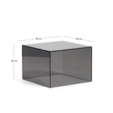 Beistelltisch Orlia aus gehärtetem Glas in Dunkelgrau, 50 x 50 cm von Kave Home – Bild 2