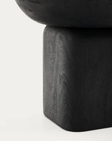 Beistelltisch Ovak aus massivem Akazienholz mit schwarzem Finish, FSC 100%, Ø50 cm von Kave Home – Produktbild 6
