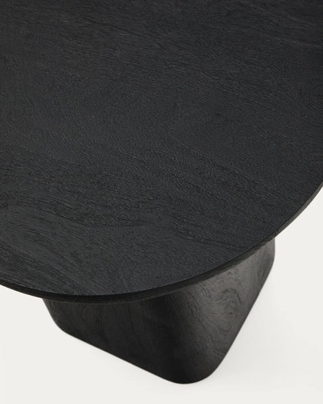 Beistelltisch Ovak aus massivem Akazienholz mit schwarzem Finish, FSC 100%, Ø50 cm von Kave Home – Produktbild 7
