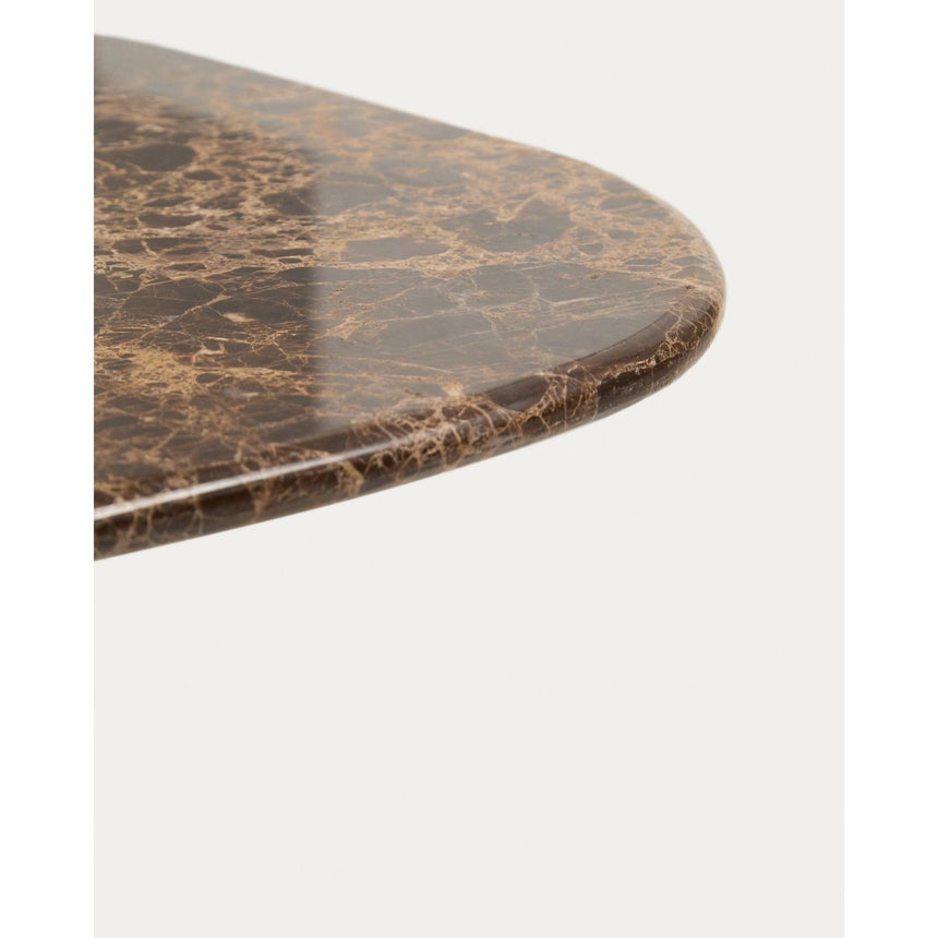 Beistelltisch Pirita aus braunem Marmor mit Beinen aus massivem Eichenholz, 71 x 70 cm, FSC 100 % von Kave Home – Bild 9