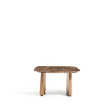 Beistelltisch Pirita aus braunem Marmor mit Beinen aus massivem Eichenholz mit naturfarbenem Finish, 71 x 70 cm, FSC 100 % von Kave Home – Bild 1