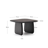 Beistelltisch Pirita aus massiver Eiche 71 x 70 cm FSC 100% von Kave Home – Bild 3