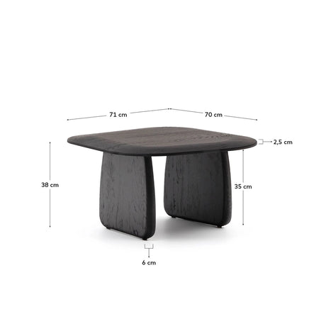Beistelltisch Pirita aus massiver Eiche 71 x 70 cm FSC 100% von Kave Home – Bild 3