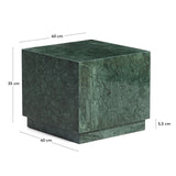 Beistelltisch Sorein aus grünem Marmor, 40 x 40 cm von Kave Home – Bild 3