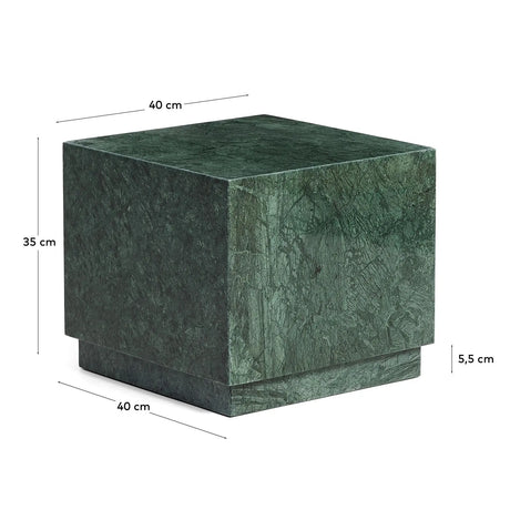 Beistelltisch Sorein aus grünem Marmor, 40 x 40 cm von Kave Home – Bild 3
