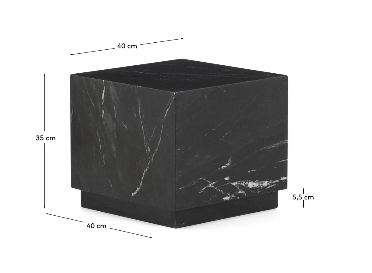 Beistelltisch Sorein aus schwarzem Marmor, 40 x 40 cm von Kave Home – Produktbild 10