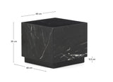 Beistelltisch Sorein aus schwarzem Marmor, 40 x 40 cm von Kave Home – Produktbild 10