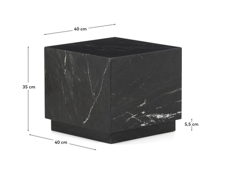 Beistelltisch Sorein aus schwarzem Marmor, 40 x 40 cm von Kave Home – Produktbild 10