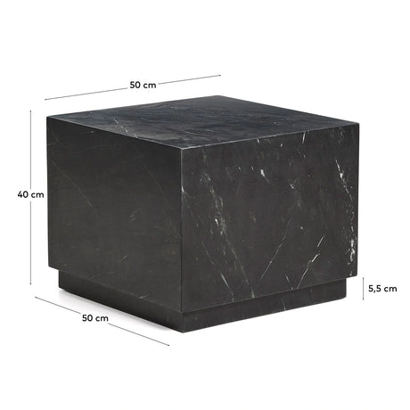 Beistelltisch Sorein aus schwarzem Marmor, 50 x 50 cm von Kave Home – Bild 5