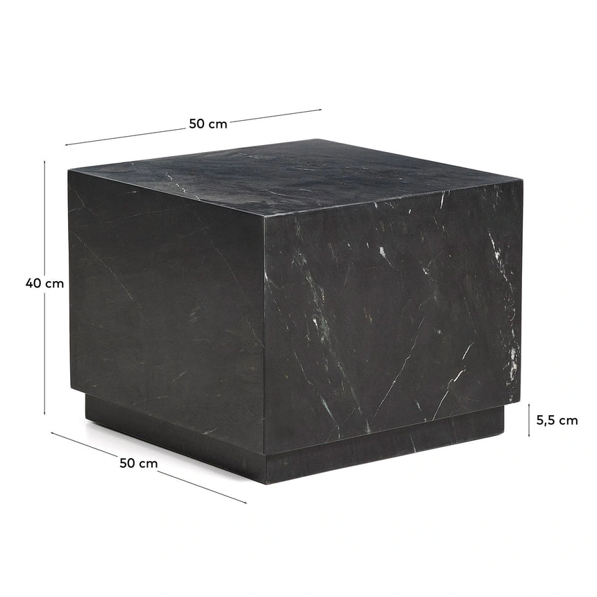 Beistelltisch Sorein aus schwarzem Marmor, 50 x 50 cm von Kave Home – Bild 5