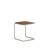 Beistelltisch Tarsel aus Nussbaumfurnier mit Gestell aus gebürstetem Edelstahl 42 x 47 cm von Kave Home – Bild 1
