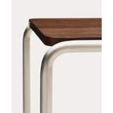 Beistelltisch Tarsel aus Nussbaumfurnier mit Gestell aus gebürstetem Edelstahl 42 x 47 cm von Kave Home – Bild 13
