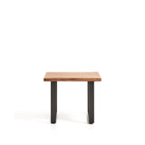 Beistelltisch Uxue aus massivem Akazienholz mit Beinen aus schwarzem Stahl 65 x 65 cm von Kave Home – Bild 1