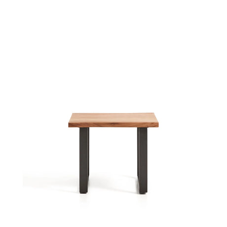 Beistelltisch Uxue aus massivem Akazienholz mit Beinen aus schwarzem Stahl 65 x 65 cm von Kave Home – Bild 1