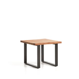 Beistelltisch Uxue aus massivem Akazienholz mit Beinen aus schwarzem Stahl 65 x 65 cm von Kave Home – Bild 3