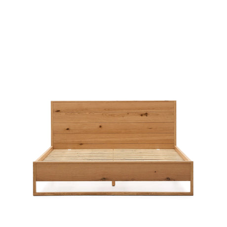 Bett Alguema aus Eichenfurnier mit naturfarbenem Finish für 160 x 200 cm grosse Matratze von Kave Home – Produktbild 8