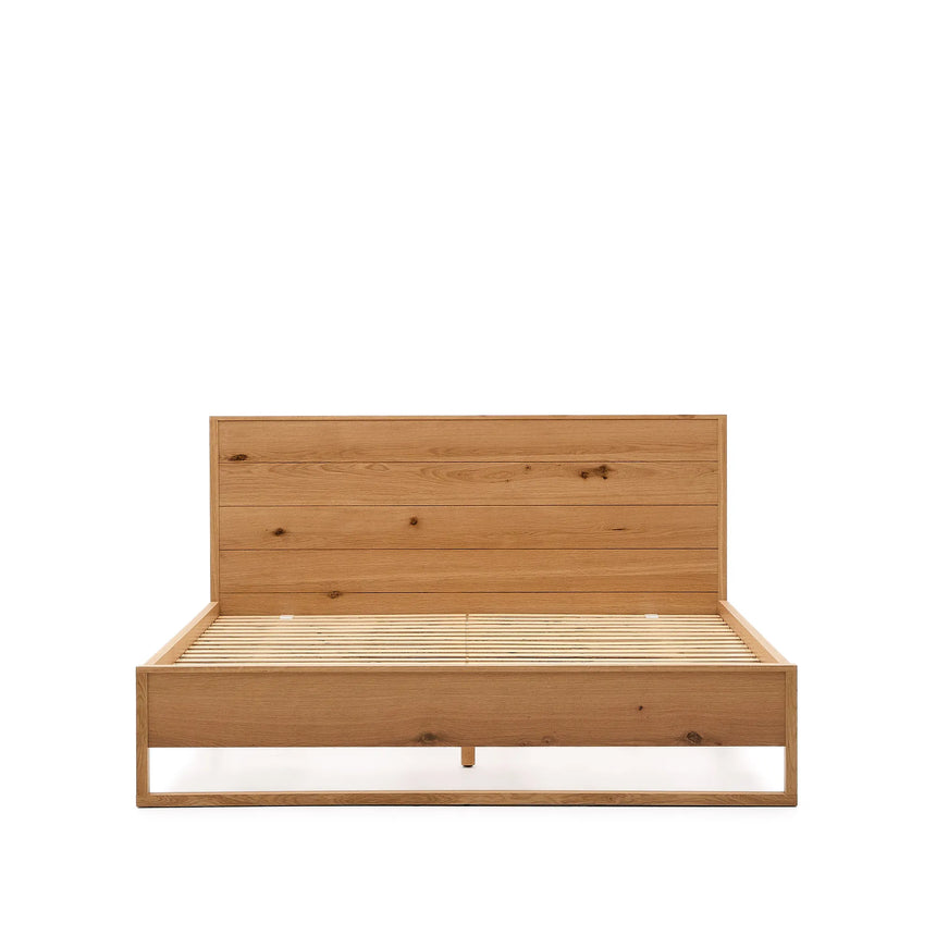 Bett Alguema aus Eichenfurnier mit naturfarbenem Finish für 160 x 200 cm grosse Matratze von Kave Home – Produktbild 8