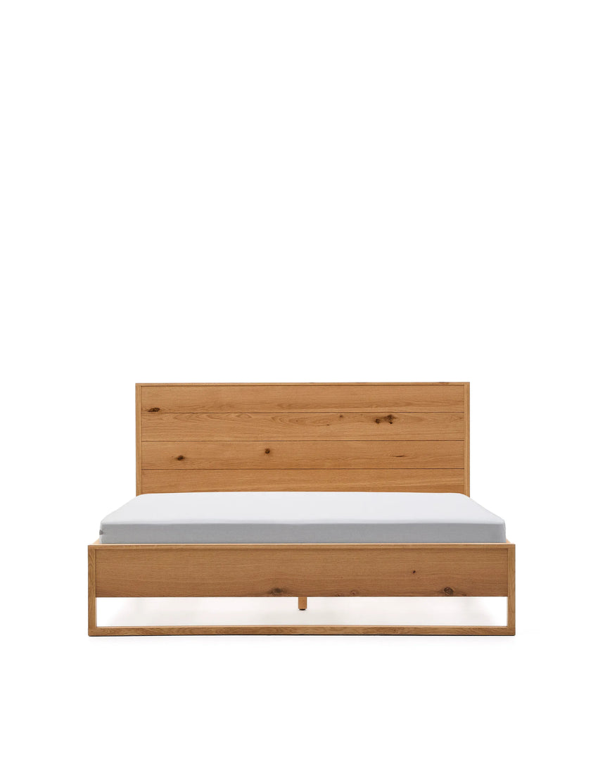 Bett Alguema aus Eichenfurnier mit naturfarbenem Finish für 160 x 200 cm grosse Matratze von Kave Home – Produktbild 9