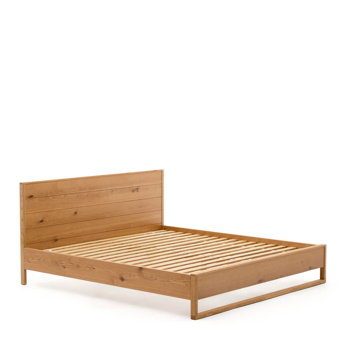 Bett Alguema aus Eichenfurnier mit naturfarbenem Finish für 180 x 200 cm grosse Matratze von Kave Home – Produktbild 11