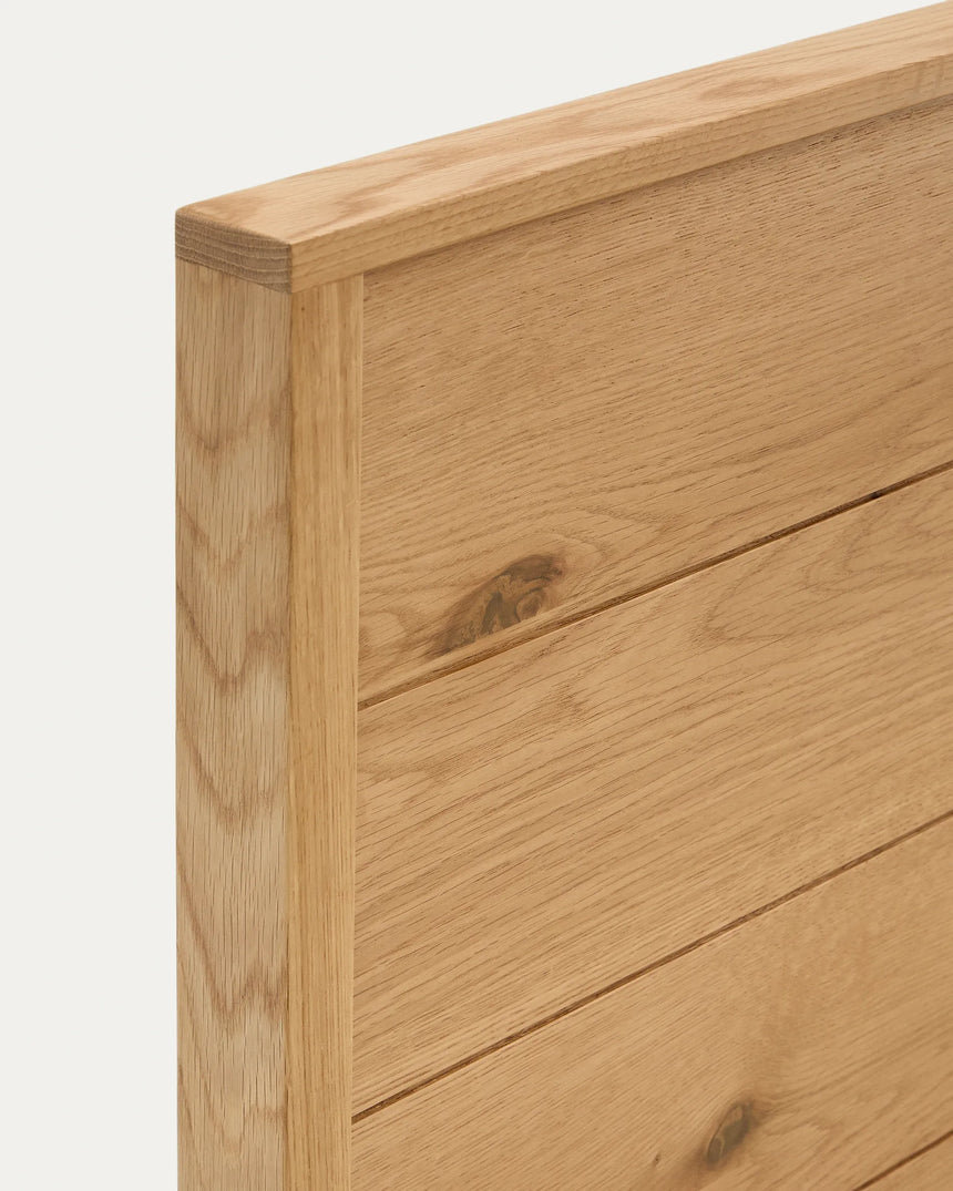 Bett Alguema aus Eichenfurnier mit naturfarbenem Finish für 180 x 200 cm grosse Matratze von Kave Home – Produktbild 3