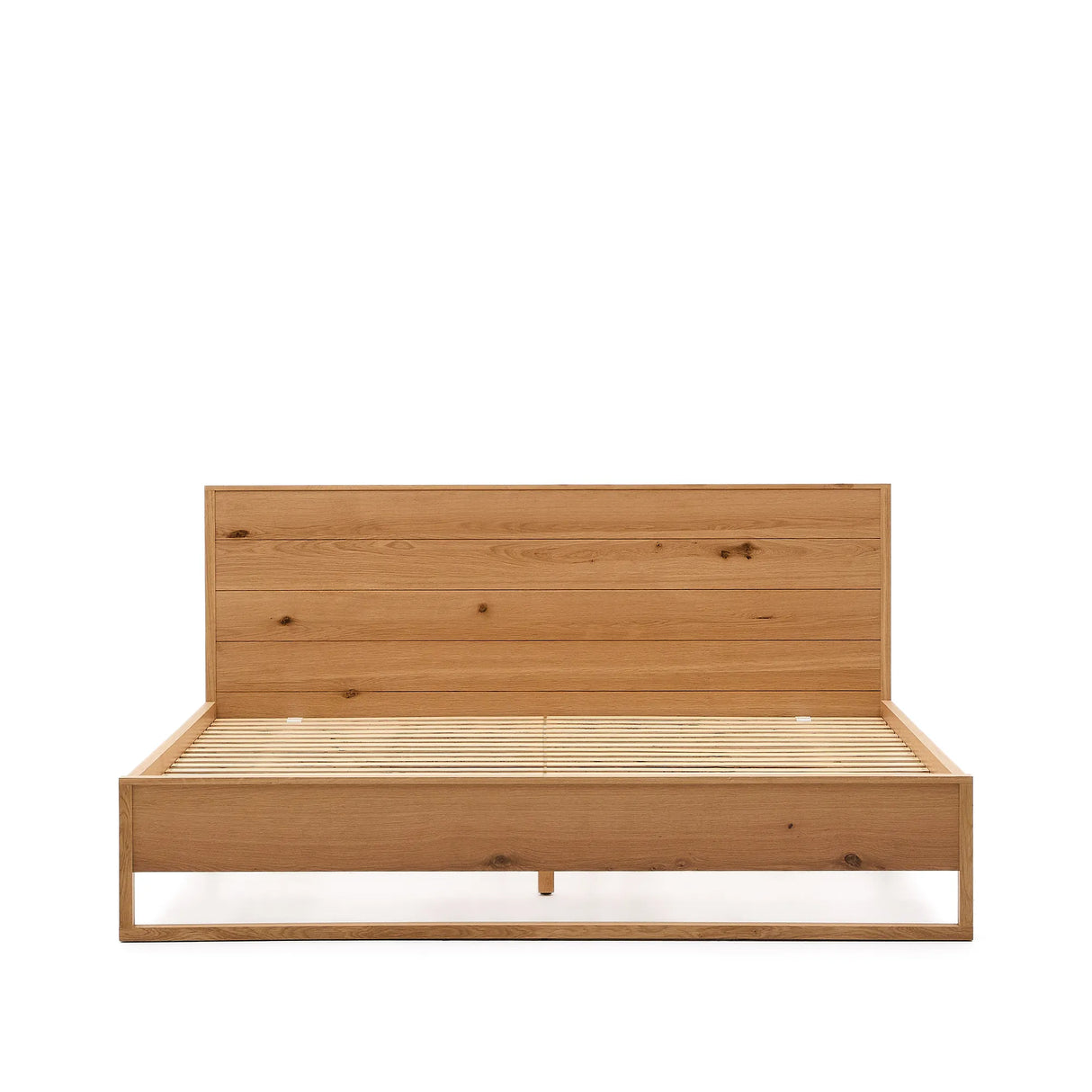 Bett Alguema aus Eichenfurnier mit naturfarbenem Finish für 180 x 200 cm grosse Matratze von Kave Home – Produktbild 8