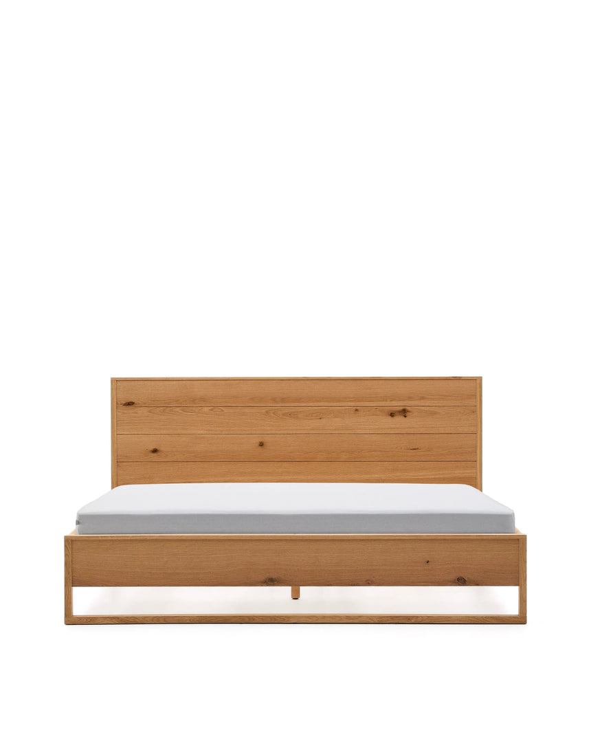 Bett Alguema aus Eichenfurnier mit naturfarbenem Finish für 180 x 200 cm grosse Matratze von Kave Home – Produktbild 9