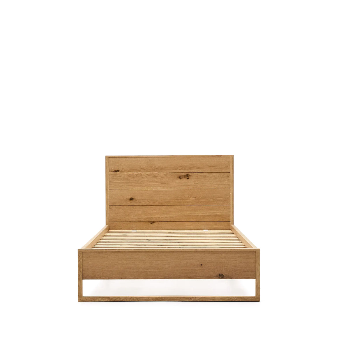 Bett Alguema aus Eichenfurnier mit naturfarbenem Finish für eine 90 x 190 cm große Matratze von Kave Home – Produktbild 6