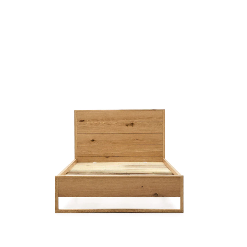 Bett Alguema aus Eichenfurnier mit naturfarbenem Finish für eine 90 x 190 cm große Matratze von Kave Home – Produktbild 6