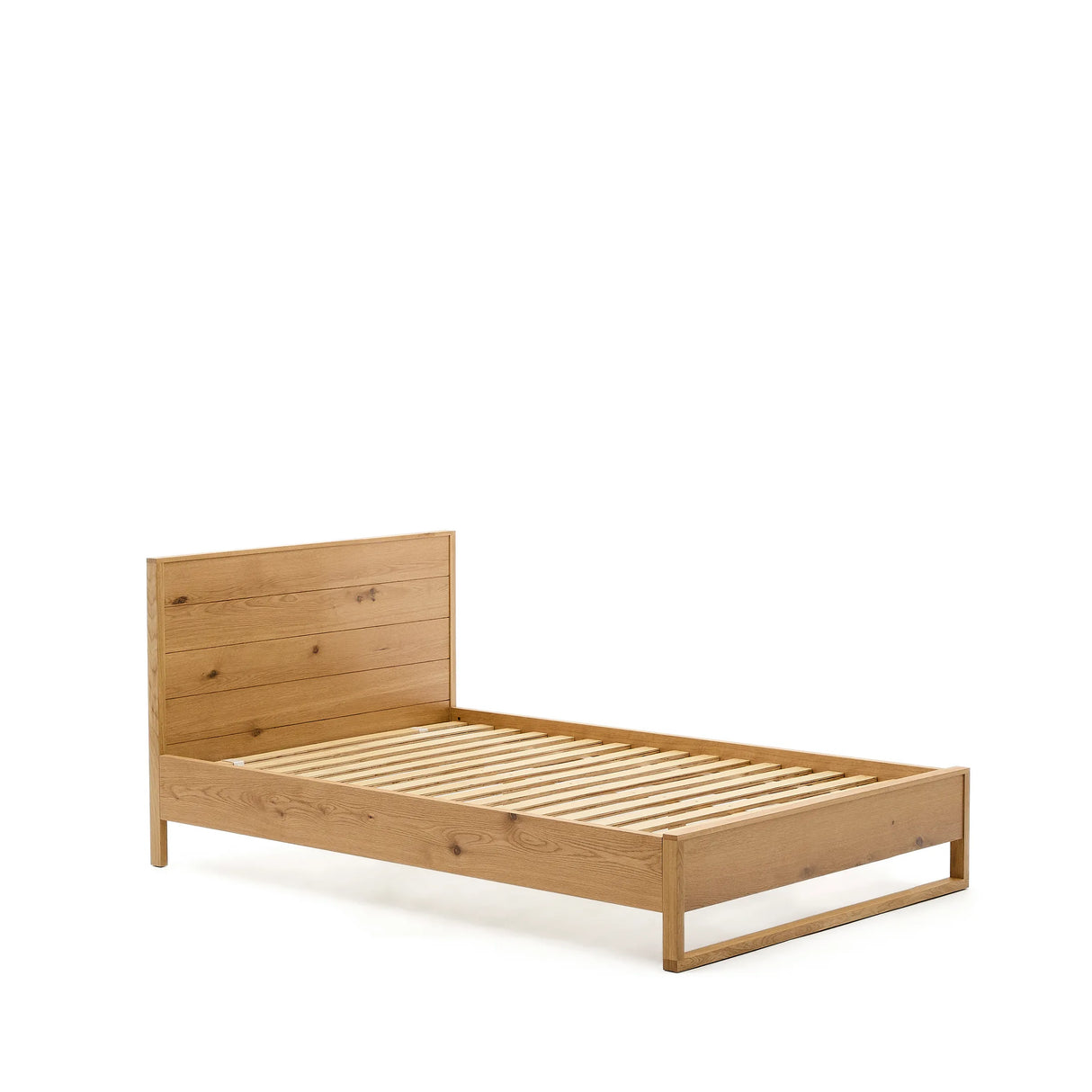 Bett Alguema aus Eichenfurnier mit naturfarbenem Finish für eine 90 x 190 cm große Matratze von Kave Home – Produktbild 9