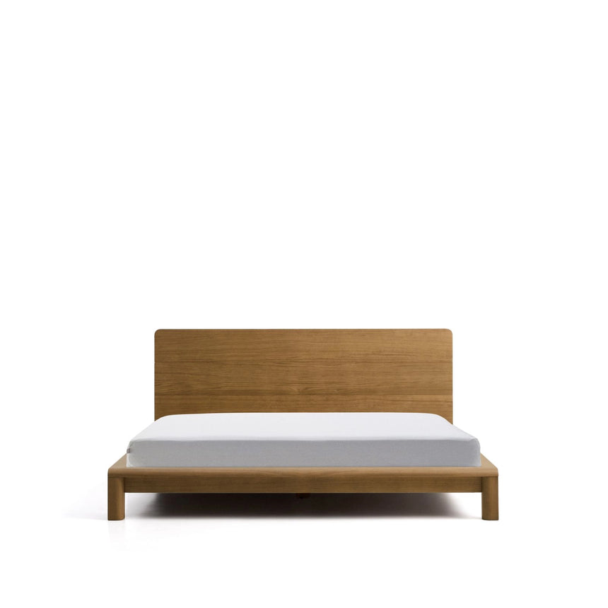 Bett Arelida aus Furnier und massivem Eichenholz mit hellbraunem Finish für Matratze 180 x 200 cm FSC Mix Credit von Kave Home – Bild 1