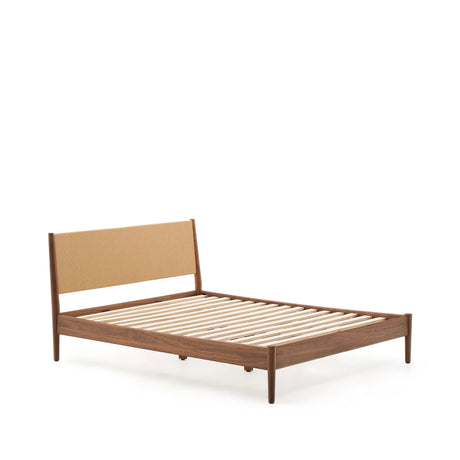 Bett Elan aus Furnier und massivem Walnussholz mit Seil Matratze 160 x 200 cm FSC Mix Credit von Kave Home – Produktbild 11