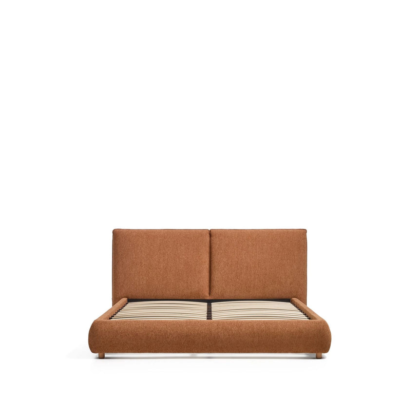 Bett Elerio mit kupferfarbener Chenille für Matratzengröße 160 x 200 cm von Kave Home – Bild 5