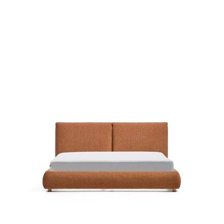 Bett Elerio mit kupferfarbener Chenille für Matratzengröße 180 x 200 cm von Kave Home – Bild 1