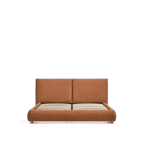Bett Elerio mit kupferfarbener Chenille für Matratzengröße 180 x 200 cm von Kave Home – Bild 4